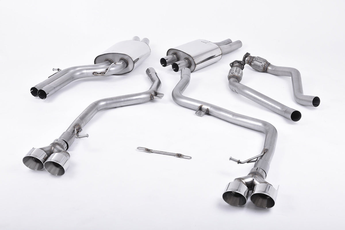 Milltek Audi S5 3.0 TFSI B8.5 SPORTBACK (2012 to 2016) Race Version. Quad Outlet Polished Tips