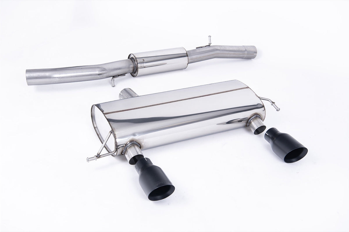 Milltek Audi TT 180 / 225 QUATTRO COUPE & ROADSTER (1998 to 2006) 3-inch Race System. Resonated (quieter). Black Velvet Tips. 180 models may require dual-outlet rear valance from the 225 model