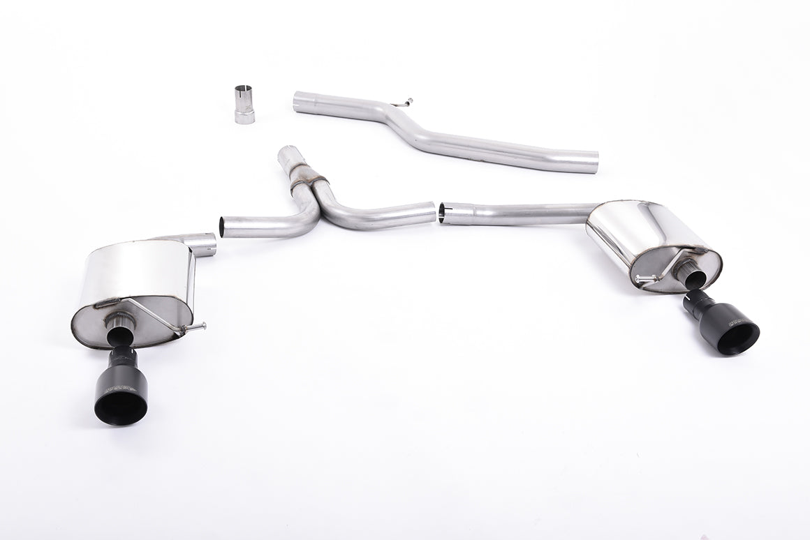 Milltek Audi A5 COUPÉ 2.0 TDI (2007 to 2012) Dual-outlet. Cerakote Black Tip. Requires A4 3.2 S line dual outlet valance