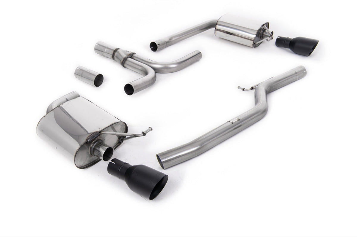 Milltek Audi A5 COUPÉ 3.0 TDI (DPF) QUATTRO (2007 to 2012) Dual-outlet. Cerakote Black Tips