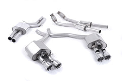 Milltek Audi S7 SPORTBACK 4.0 TFSI QUATTRO S TRONIC (2012 to 2018) Resonated (quieter) with Polished tips. Some 2016 and later models have an updated valve location on one rear silencer meaning the wiring loom needs extending to accommodate.