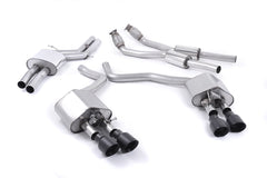 Milltek Audi S7 SPORTBACK 4.0 TFSI QUATTRO S TRONIC (2012 to 2018) Resonated (quieter) with Cerakote Black tips. Some 2016 and later models have an updated valve location on one rear silencer meaning the wiring loom needs extending to accommodate.