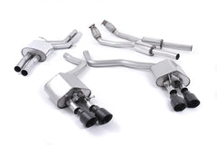 Milltek Audi S7 SPORTBACK 4.0 TFSI QUATTRO S TRONIC (2012 to 2018) Resonated (quieter) with Cerakote Black tips. Some 2016 and later models have an updated valve location on one rear silencer meaning the wiring loom needs extending to accommodate.
