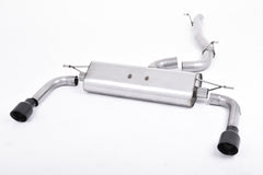 Milltek Audi A3 2.0 TFSI QUATTRO SEDAN 8V Cat-back Exhaust (US-ONLY) (2014 to 2020) Non-resonated (louder). Cerakote Black Tips