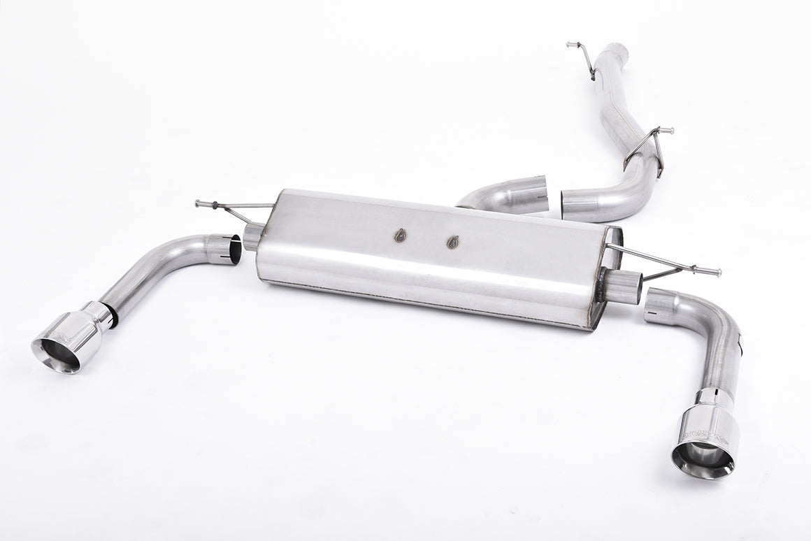 Milltek Audi A3 2.0 TFSI QUATTRO SEDAN 8V Cat-back Exhaust (US-ONLY) (2014 to 2020) Non-resonated (louder). Polished Tips