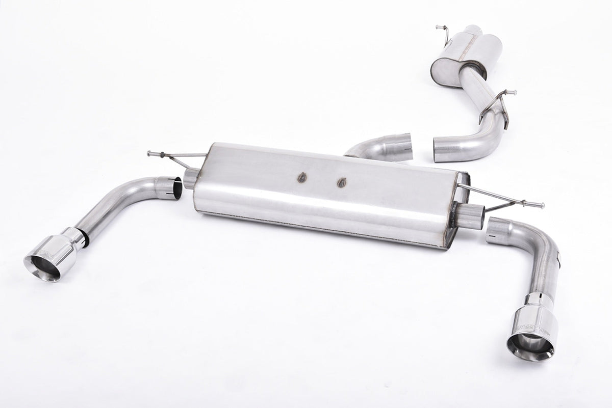 Milltek Audi A3 2.0 TFSI QUATTRO SEDAN 8V Cat-back Exhaust (US-ONLY) (2014 to 2020) Resonated (quieter). Polished Tips