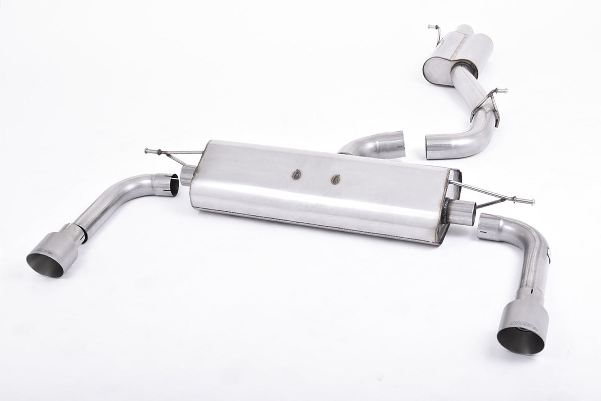 Milltek Audi A3 2.0 TFSI QUATTRO SEDAN 8V Cat-back Exhaust (US-ONLY) (2014 to 2020) Resonated (quieter). Titanium Tips