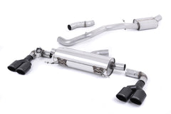 Milltek Audi S1 2.0 TFSI QUATTRO (2014 to 2018) Cat-back Exhaust EC-Approved. Resonated (quieter). Quad Cerakote Black Oval Tips.