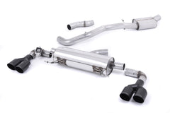 Milltek Audi S1 2.0 TFSI QUATTRO (2014 to 2018) Cat-back Exhaust EC-Approved. Resonated (quieter). Quad Cerakote Black Round Tips.