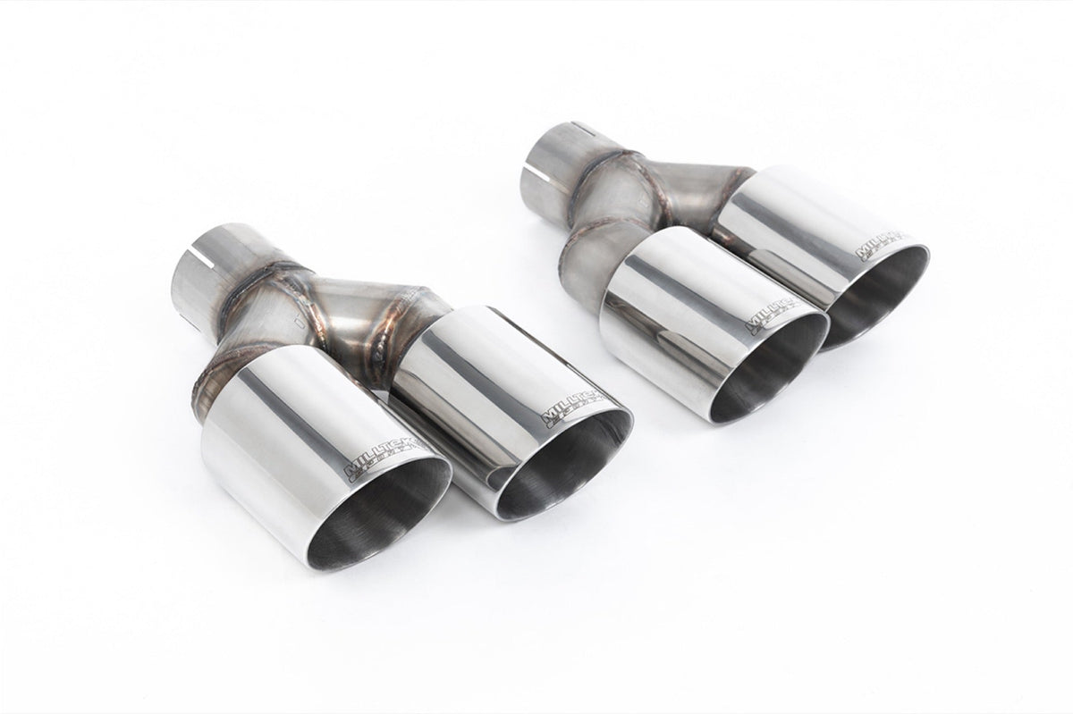 Milltek Audi S1 2.0 TFSI QUATTRO (2014 to 2018) Cat-back Exhaust Non-resonated (louder). Quad Polished Round Tips