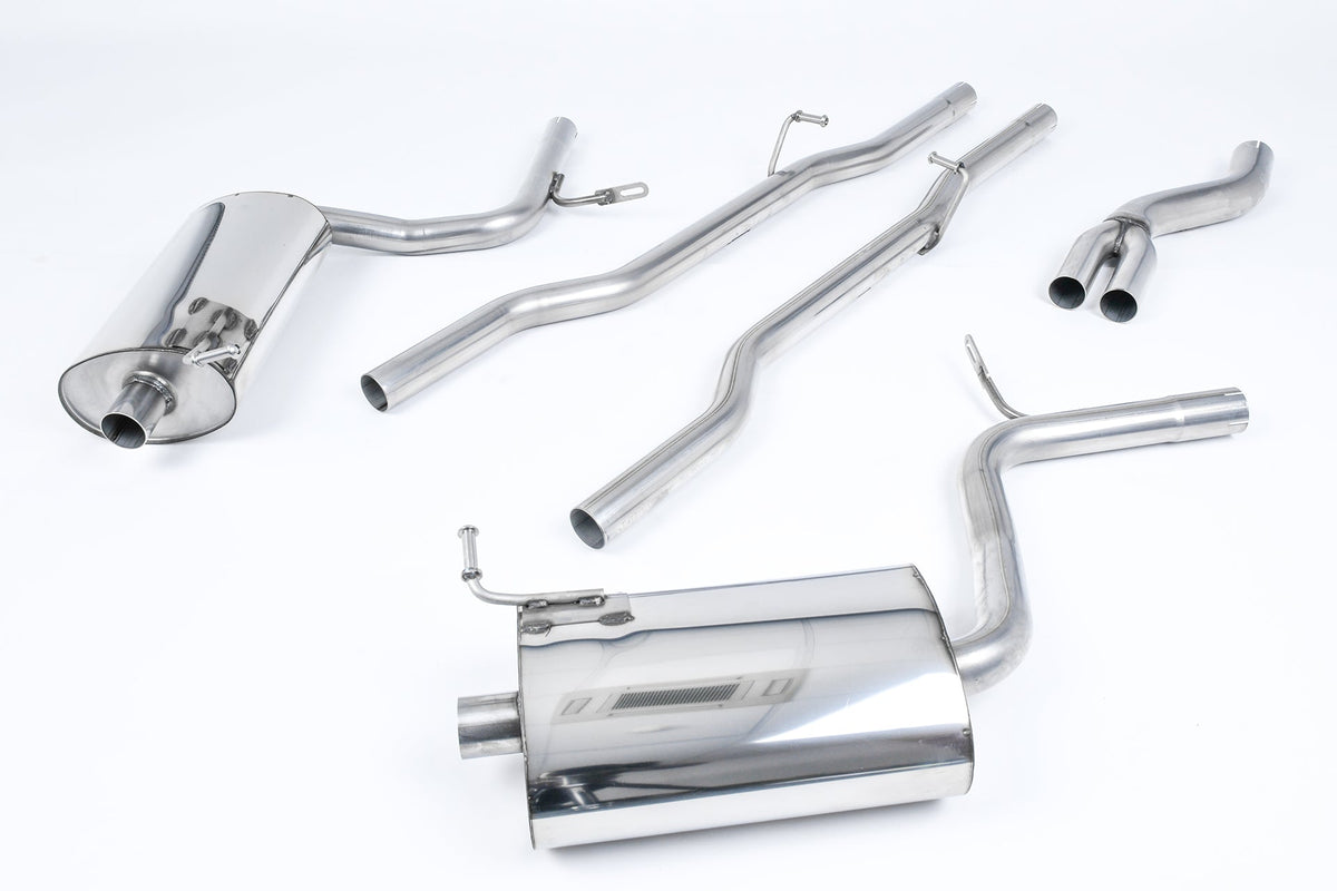 Milltek Audi A4 2.0 TFSI B7 QUATTRO AND DTM (2005 to 2008) Non-resonated (louder) with 100mm GT100 Tailpipes. Tiptronic models only