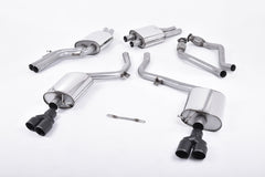 Milltek Audi S5 3.0 TFSI B8 SPORTBACK (2010 to 2011) EC-Approved. Quad Cerakote Black Tips