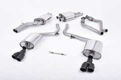 Milltek Audi S5 3.0 TFSI B8 SPORTBACK (2010 to 2011) EC-Approved. Quad Cerakote Black Tips