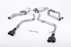 Milltek Audi S5 3.0 TFSI B8 SPORTBACK (2010 to 2011) Race Version. Quad Cerakote Black Tips