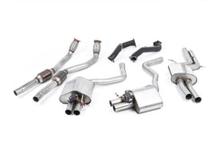 Milltek Audi RS7 C7 SPORTBACK 4.0 V8 TFSI BITURBO INC PERFORMANCE EDITION (2013 to 2018) Road+ with 76mm Downpipes and 100cell cats. Uses OE Tips. Requires a stage 2 ECU remap (lambda cables need extending)