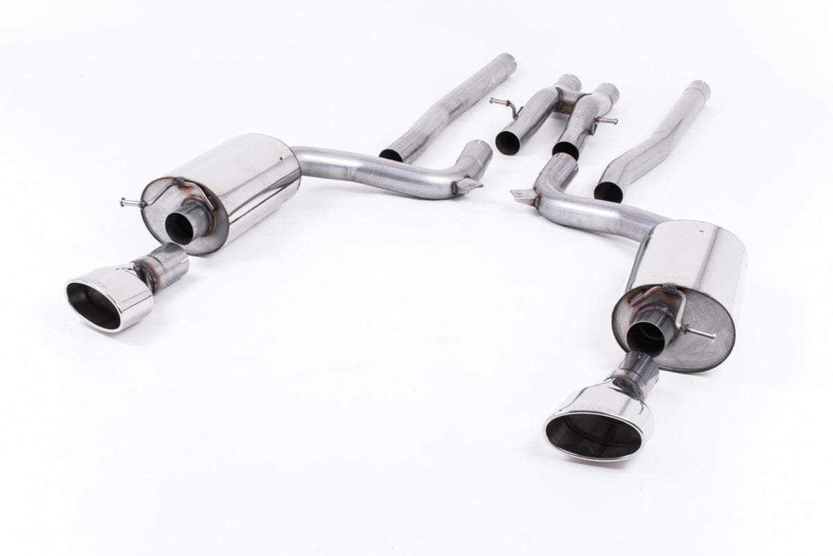 Milltek Audi RS6 C6 5.0 V10 BITURBO QUATTRO (2008 to 2010) Non Cat-back Exhaust Resonated (Louder) Dual-Oval