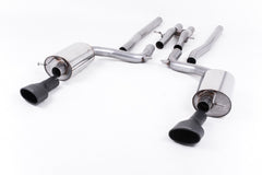 Milltek Audi RS6 C6 5.0 V10 BITURBO QUATTRO (2008 to 2010) Non Cat-back Exhaust Resonated (Louder) Ceramic-coated Black Satin Dual-Oval Trims