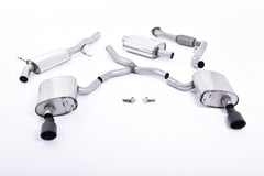 Milltek Audi A4 2.0 TFSI B9 QUATTRO SALOON & AVANT (NON OPF/GPF MODELS INC MILD HYBRID & Cat-back Exhaust WITHOUT BRACE BARS) (2016 and later) - EC Approved