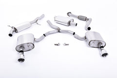 Milltek Audi A4 2.0 TFSI B9 QUATTRO SALOON & AVANT (NON OPF/GPF MODELS INC MILD HYBRID & Cat-back Exhaust WITHOUT BRACE BARS) (2016 and later) - EC Approved