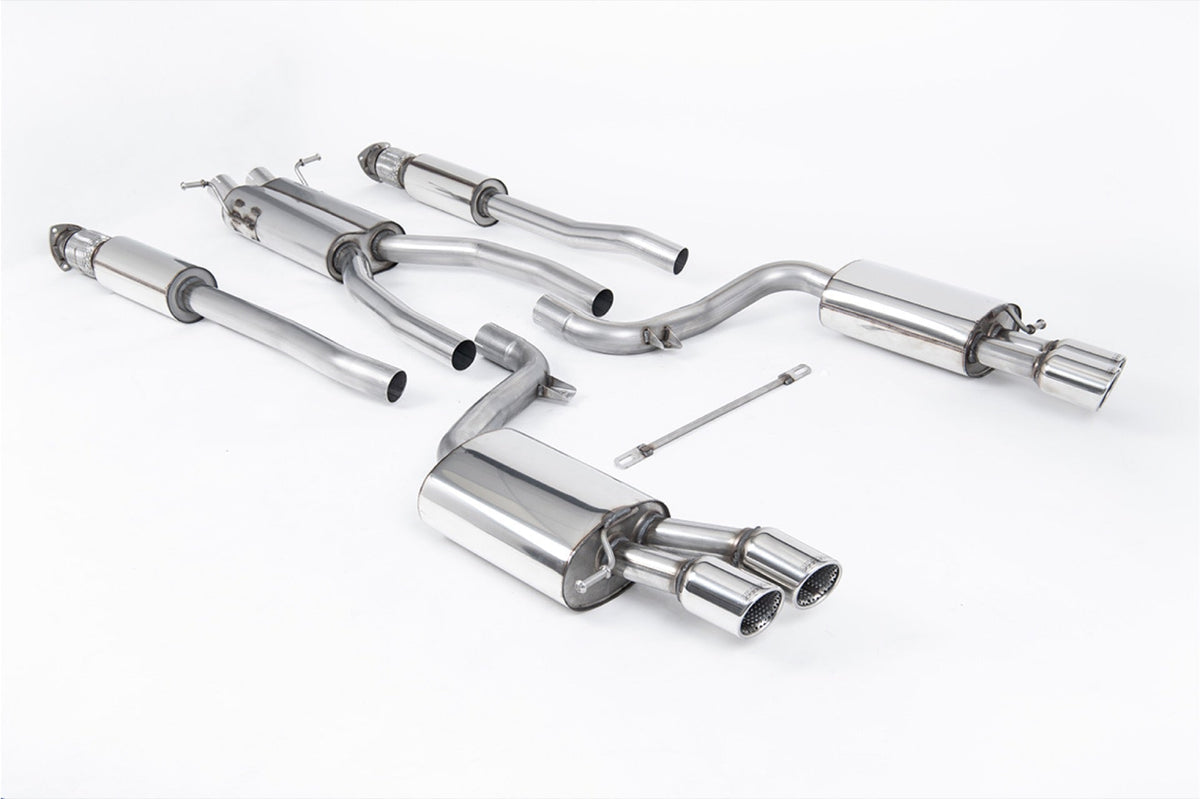 Milltek Audi S6 5.2 V10 C6 FSI QUATTRO (2006 to 2012) Cat-back Exhaust - EC Approved Resonated (quieter)