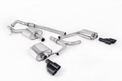 Milltek Audi A5 SPORTBACK 2.0 TFSI 2WD AND QUATTRO MULTITRONIC / S TRONIC (2009 to 2012) - Cerakote Black Quad-outlet. Requires S4 3.0T lower spoiler and detailing strip - ECE Approved