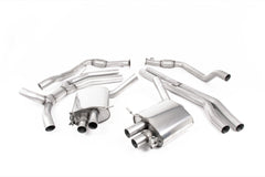 Milltek Audi RS4 B9 2.9 V6 TURBO AVANT (OPF/GPF MODELS) (2019 and Later) Cat-back Exhaust - Road+ - with Polished Oval Trims