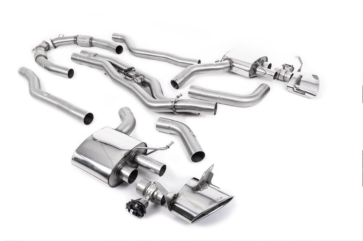 Milltek Audi RS7 C8 4.0 V8 Cat-back Exhaust BI-TURBO (NON OPF/GPF US/ROW MODELS) (2019 and Later) - Does not require cutting of the OE System