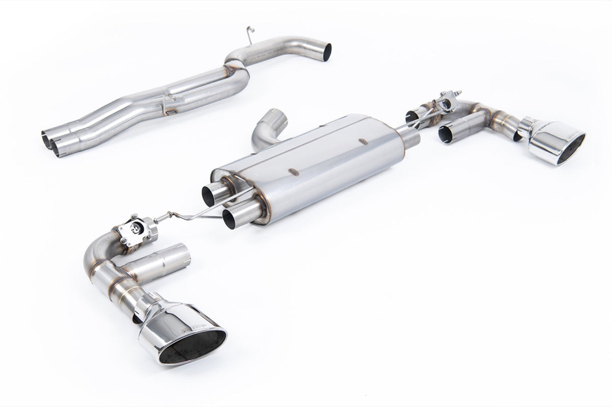 Milltek Audi TT MK3 TTRS 2.5TFSI QUATTRO (OPF/GPF MODELS) (2019 and Later) Cat-back Exhaust 80mm Non-Resonated (Loudest) Cat Back with Polished Trims
