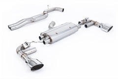 Milltek Audi TT MK3 TTRS 2.5TFSI QUATTRO (OPF/GPF MODELS) (2019 and Later) Cat-back Exhaust 80mm Non-Resonated (Loudest) Cat Back with Polished Trims