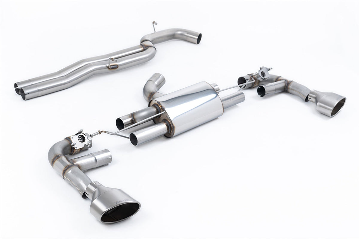 Milltek Audi RS3 SPORTBACK 400PS (8V MQB - FACELIFT ONLY) - OPF/GPF MODELS (2019 and Later) Cat-back Exhaust 80mm Race Non-Resonated Cat Back with Titanium Trims (Loudest)