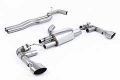 Milltek Audi RS3 SPORTBACK 400PS (8V MQB - FACELIFT ONLY) - OPF/GPF MODELS (2019 and Later) Cat-back Exhaust 80mm Race Non-Resonated Cat Back with Titanium Trims (Loudest)