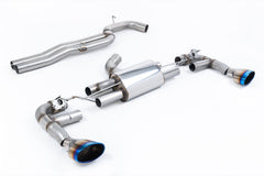 Milltek Audi RS3 SPORTBACK 400PS (8V MQB - FACELIFT ONLY) - OPF/GPF MODELS (2019 and Later) Cat-back Exhaust 80mm Race Non-Resonated Cat Back with Burnt Titanium Trims (Loudest)