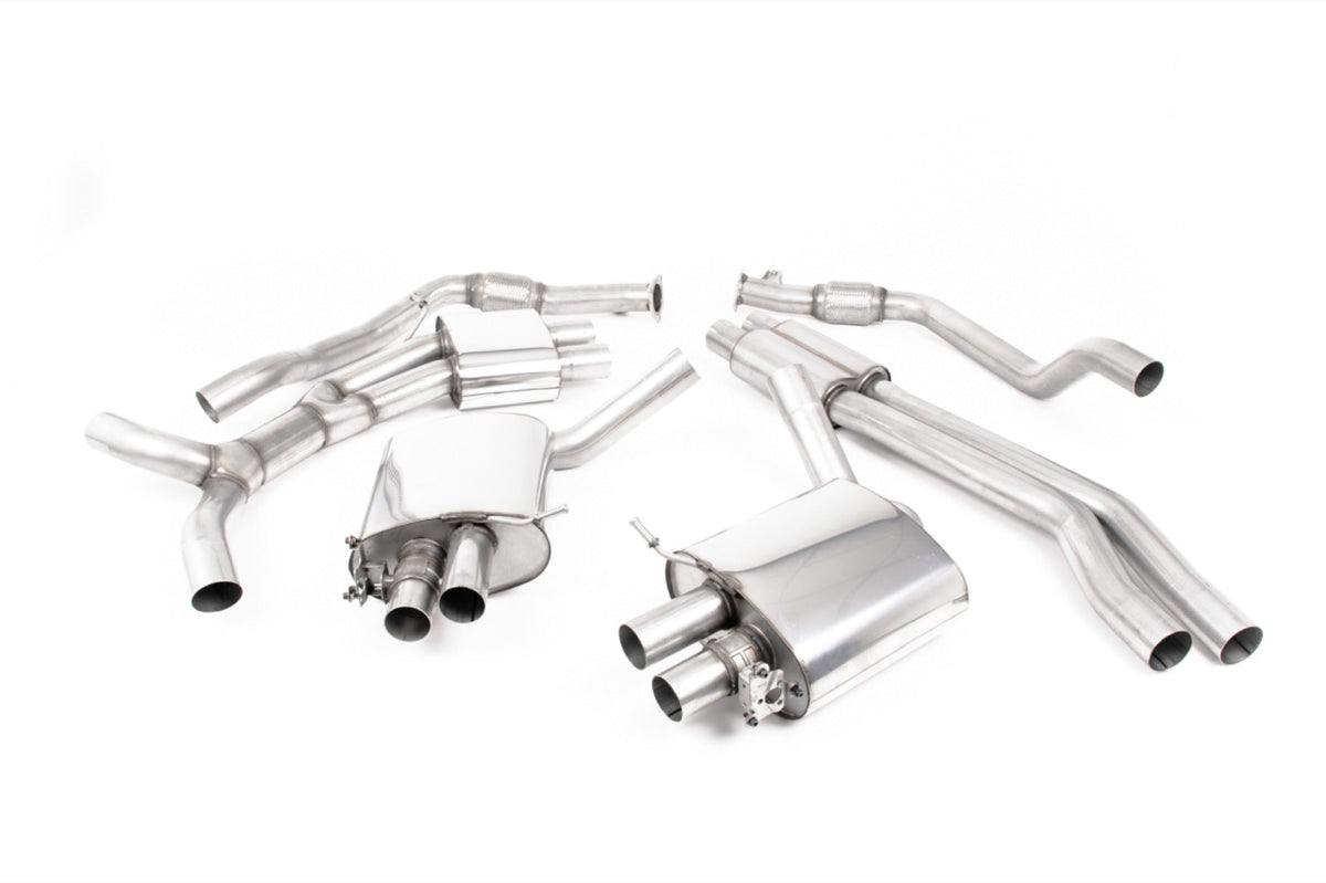 Milltek Audi RS5 B9.5 2.9 V6 TURBO COUPE (NON OPF MODELS) (2019 and Later) Cat-back Exhaust - with Burnt Titanium Oval Trims (Includes additional Valve Motors for Facelift models)
