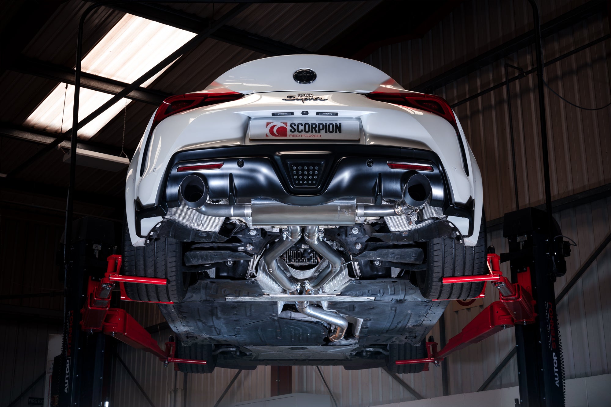 Toyota Supra A90 - 3.0T Non-GPF (ROW) Cat-back Black Ceramic Daytona - Scorpion