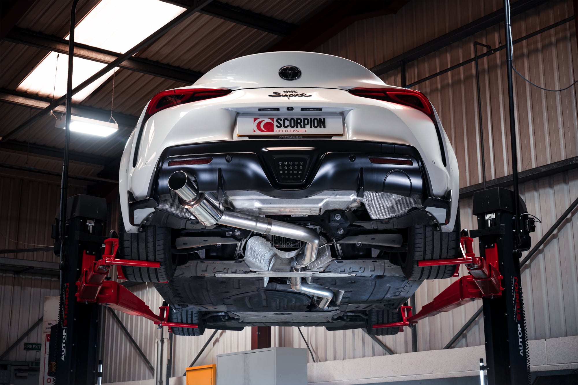 Toyota Supra A90 - 3.0T Non-GPF (ROW) 80mm Cat-back Single Exit System - Scorpion