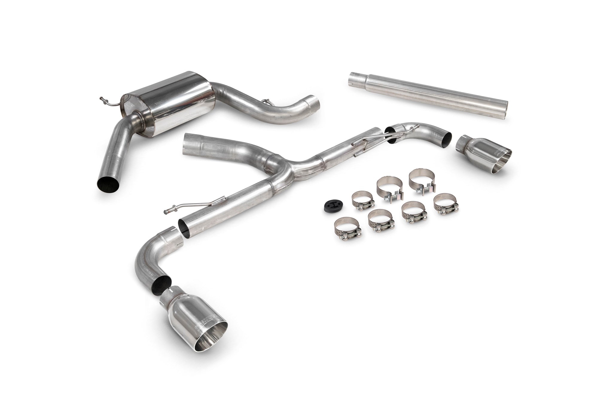 Volkswagen Scirocco R Resonated Predator Cat-back System - Scorpion