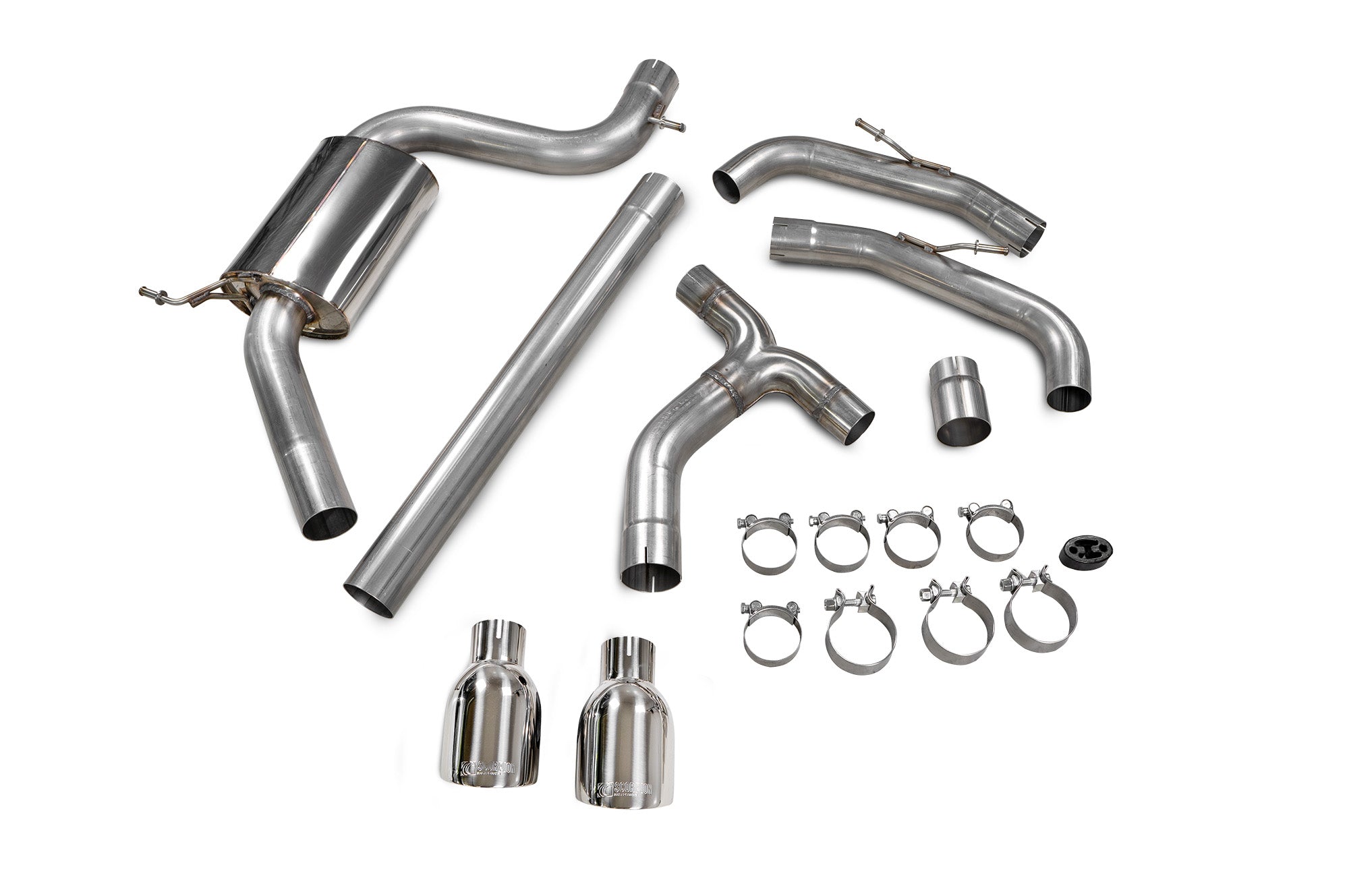 Volkswagen Golf MK8 / MK 8.5 GTi Clubsport Non-resonated GPF-back system - Scorpion