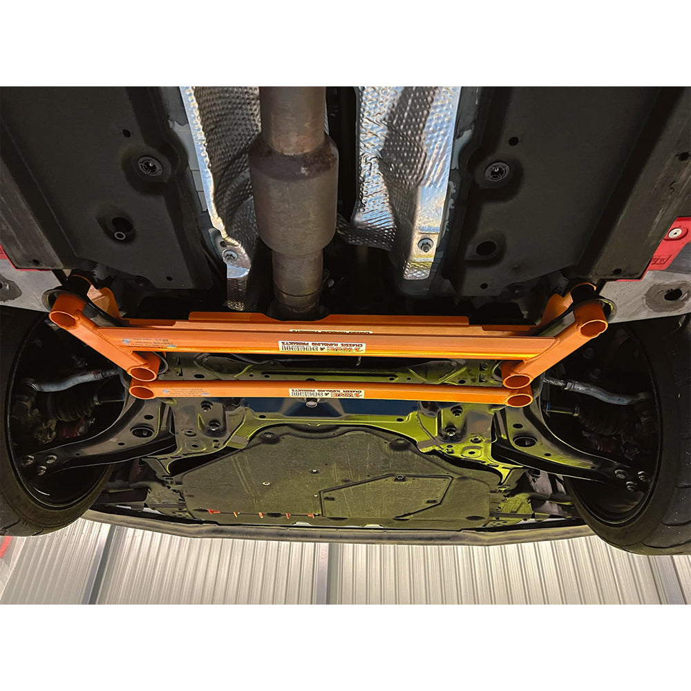 SUMMIT &amp; SWAVE Front Lower Back Big 4 Point Chassis Brace for Toyota Yaris GR
