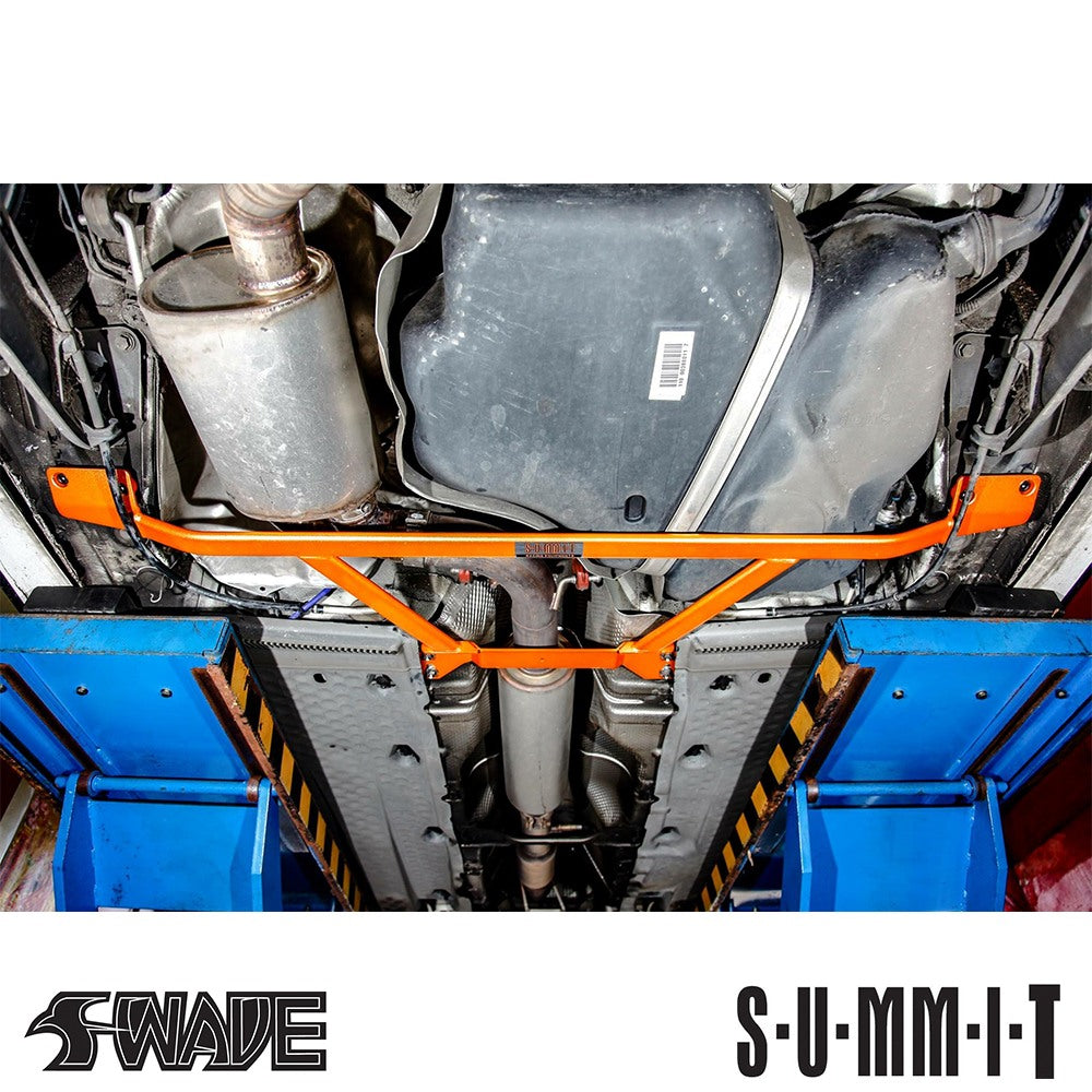 SUMMIT Rear Lower Big 6-Point Back Exhaust Tunnel Body Chassis &amp; Subframe Axle Bush Tie Bar Brace for VW Golf MK5 &amp; 6 GTI 2005 to 2012 V-G6-S39