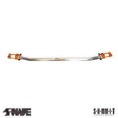 SUMMIT &amp; Swave Polished Front Upper Strut Brace for Toyota Yaris GR